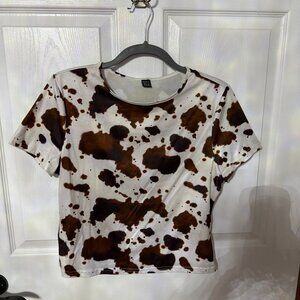 Shein Cow Print T-shirt